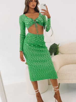 Sensation Midi Skirt Green