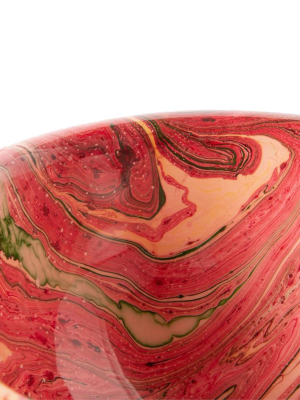 Made Goods Darva Bowl - Pink Swirl Lacquered Resin