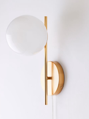 Sphere & Stem 1-light Sconce