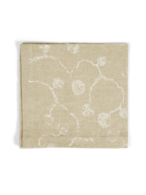 Botanical Leaf Printed Dinner Napkin