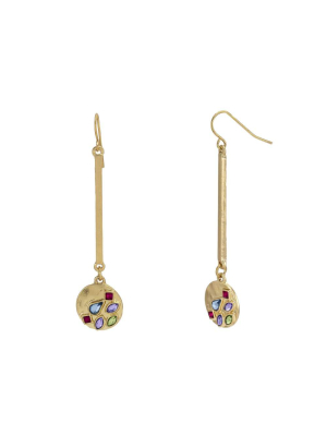 Carol Dauplaise Stone Stick Drop Earrings