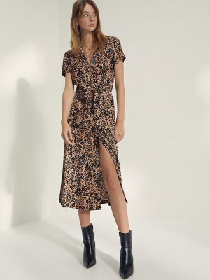 Leopard Shirt Dress