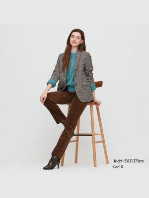 Women Tweed Mannish Jacket