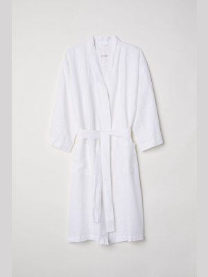 Washed Linen Bathrobe