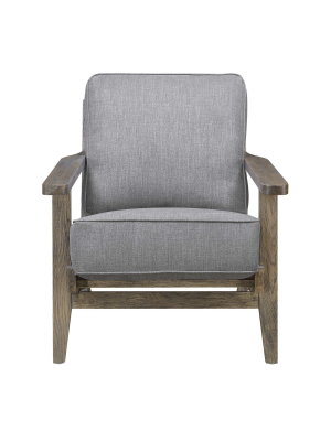 Mercer Accent Chair With Antique Legs Charcoal Brown - Picket House Furnishings