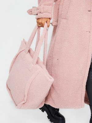 Pink Oversized Borg Tote Bag