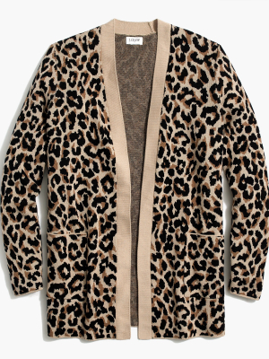 Leopard Open Cardigan