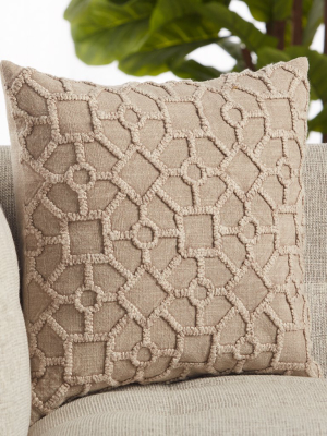 Espanola Trellis Pillow In Gray