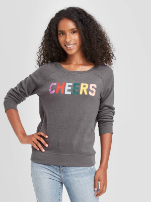 Women's Cheers Crewneck Lounge Sweatshirt - Grayson Threads Gray