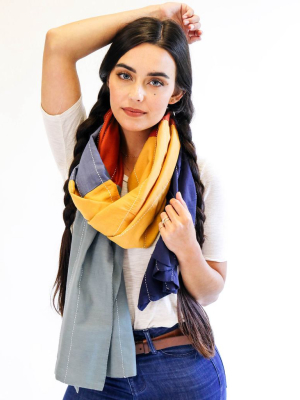 Rainbow Colorblock Scarf