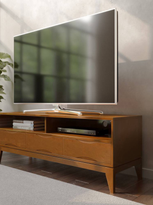 Pearson Tv Media Stand For Tv's Upto 65" Teak Brown - Wyndenhall