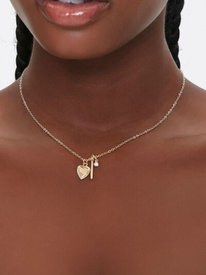 Heart & Bar Charm Necklace