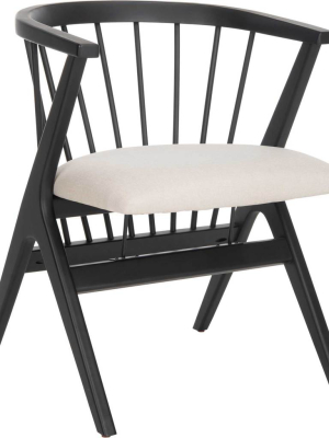 Nolte Spindle Dining Chair Black/beige (set Of 2)