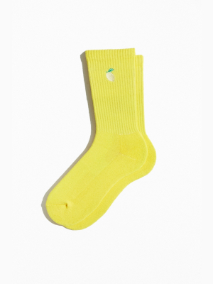 Lemon Sport Crew Sock