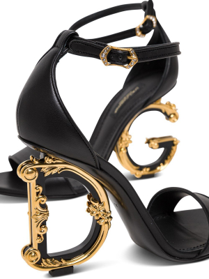 Dolce & Gabbana Baroque Dg Heel Sandals