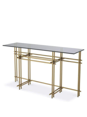 Eichholtz Quinn Console Table - Gold & Black