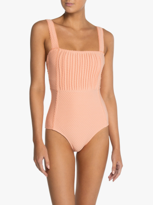 Pintucked One-piece Swimsuit