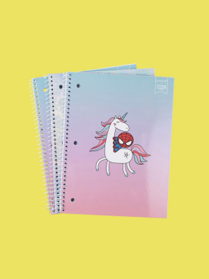 Yoobi X Marvel Spider-man 1 Subject Spiral Notebook, 3 Pack