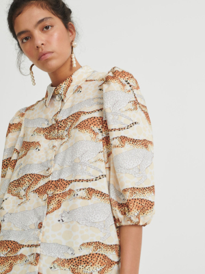 Carine Shirt Creme Print