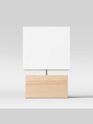 Wood Block Table Lamp Brown (includes Led Light Bulb) - Project 62™