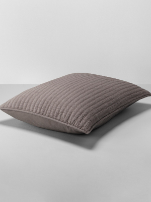 Solid Quilted Pillow Sham Radiant Gray - Hearth & Hand™ With Magnolia