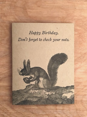 Squirrel Nuts Check Birthday - Gs