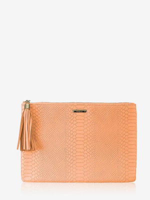 Gigi New York Orange Uber Clucth Bag