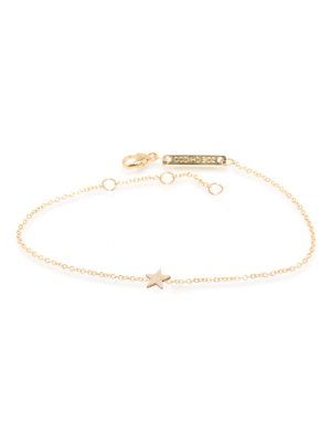 14k Itty Bitty Pave Star Bracelet