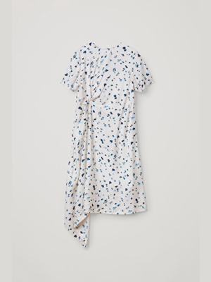 Knot Detail Droplet Print Dress