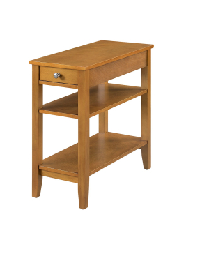 American Heritage Three Tier End Table With Drawer - Johar Furniture