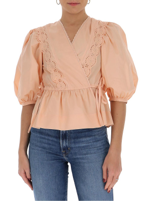 See By Chloé Puff Sleeve Wrap Blouse