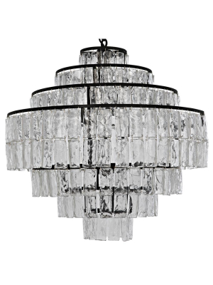 Noir Satellite Black Metal Chandelier