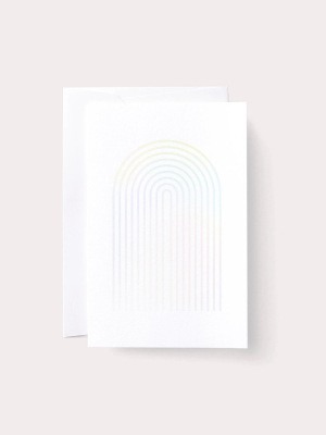 White Rainbow Card