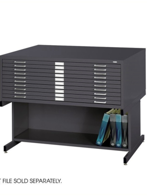 Steel Open 20""h Base For 4986 And 4996 Flat File Cabinets In Black-safco