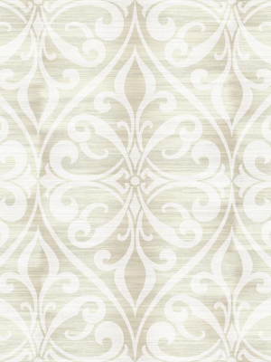 Chambon Ogee Wallpaper In Neutrals From The Lugano Collection By Seabrook Wallcoverings