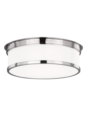 Geneva 3 Light Flush Mount Polished Chrome