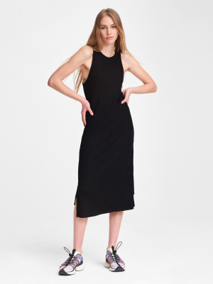 The Knit Rib Zip Midi Dress