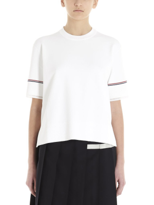 Thom Browne Stripe Detail Boxy T-shirt