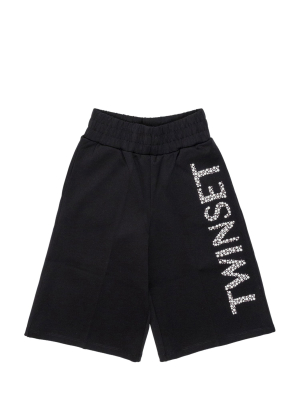 Twinset Kids Logo Embellished Wide Leg Shorts