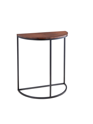 Nonlo Half Moon Console Table Dark Brown/black - Aiden Lane