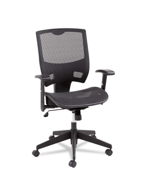 Alera Epoch Series All Mesh Multifunction Mid-back Chair, Black Ep4218