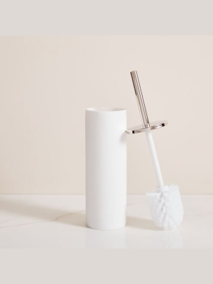 Modern Resin Toilet Brush - Nickel