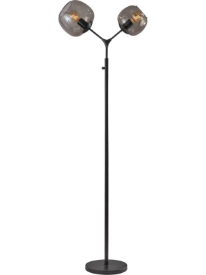 Ashland Tall Floor Lamp Brushed Steel