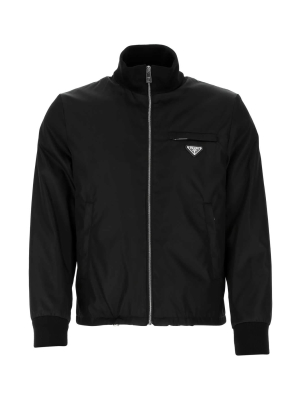 Prada Logo Plaque Blouson Jacket