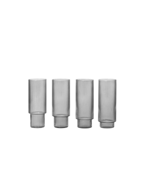 Ripple Long Drink Glass - Set Of 4