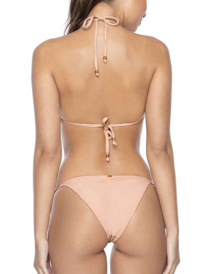 Pilyq Pink Sand Tie Side Teeny Bikini Bottom