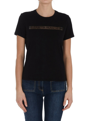 Elisabetta Franchi Logo Crewneck T-shirt