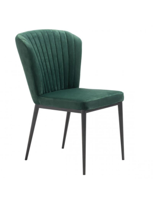 Candelabra Home Tolivere Green Velvet Dining Chair - Set Of 2