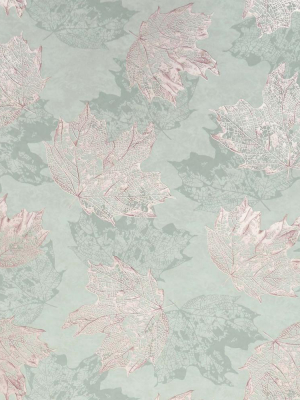 Sycamore Wallpaper In Sage And Rose Gold From The Folium Collection By Osborne & Little