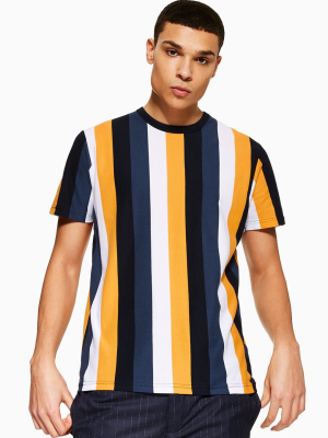 Yellow And Blue Stripe T-shirt